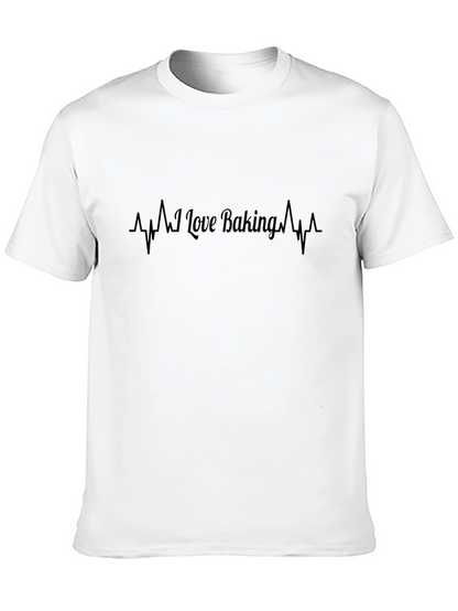I Love Baking T-Shirt - Heartbeat Design