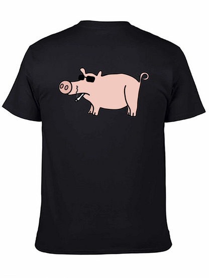 Cool Pig Tee - Black Cotton T-Shirt