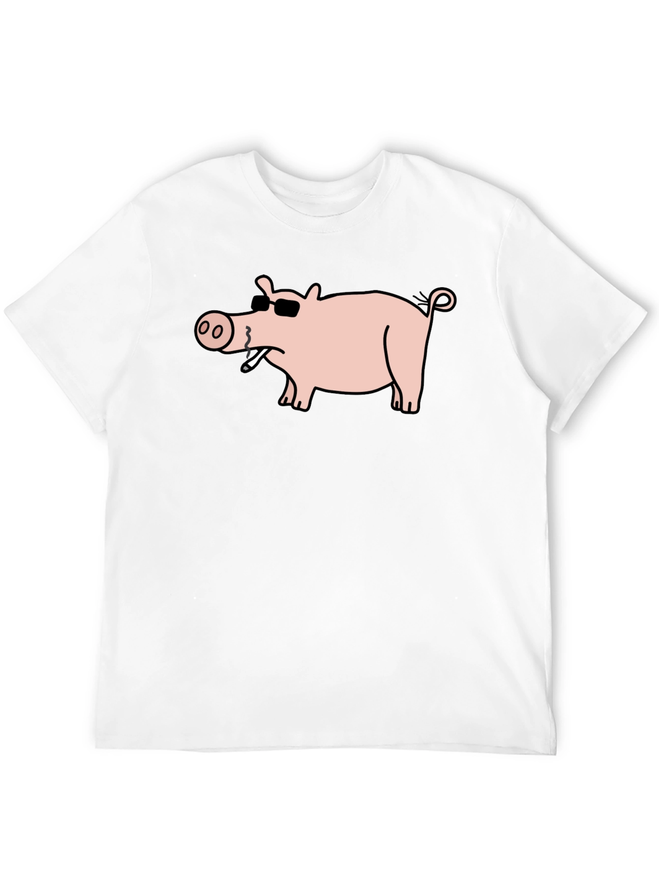 Cool Pig Tee - Black Cotton T-Shirt