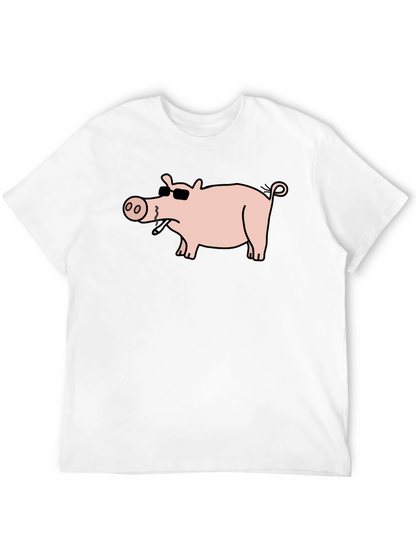 Cool Pig Tee - Black Cotton T-Shirt