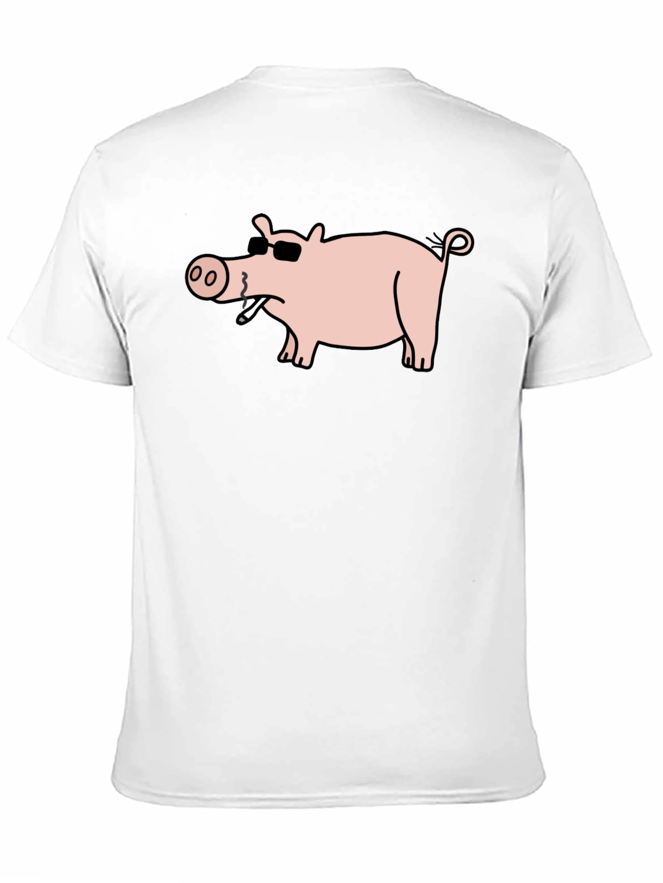 Cool Pig Tee - Black Cotton T-Shirt