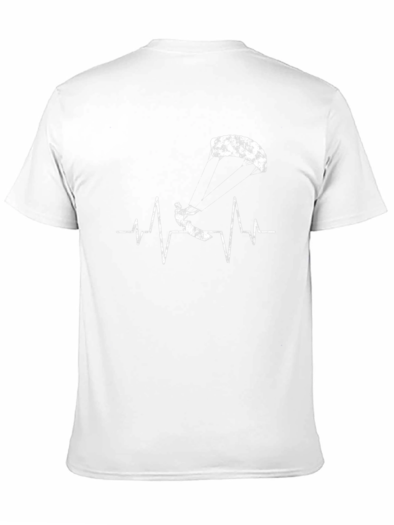 Kiteboarding Heartbeat Graphic Tee - Extreme Sports T-Shirt