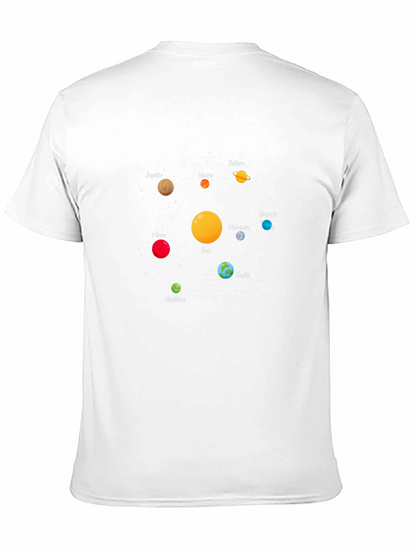 Solar System Planets Graphic Tee - Black Unisex