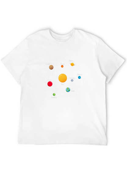 Solar System Planets Graphic Tee - Black Unisex