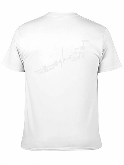Trumpet Music Heartbeat T-Shirt - Musician Graphic Tee