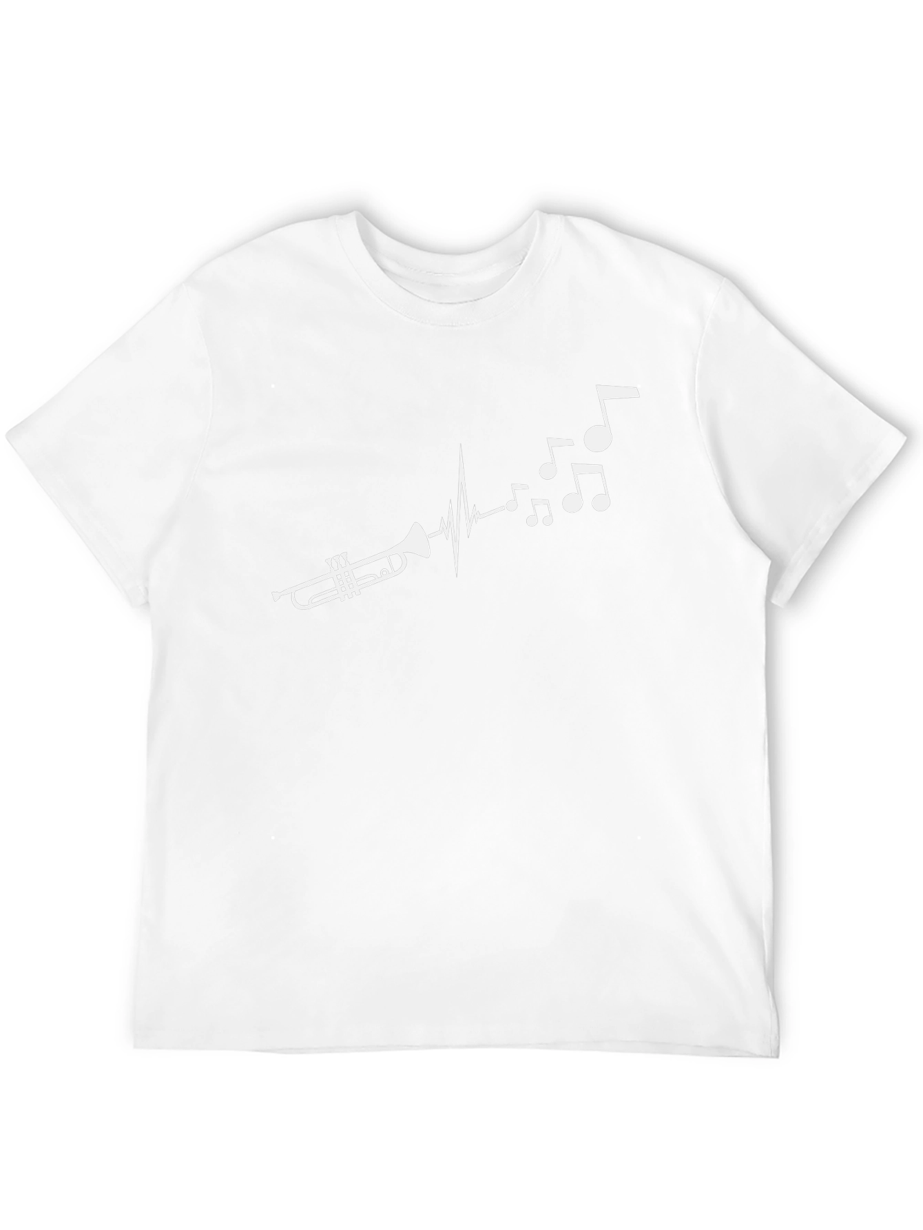 Trumpet Music Heartbeat T-Shirt - Musician Graphic Tee