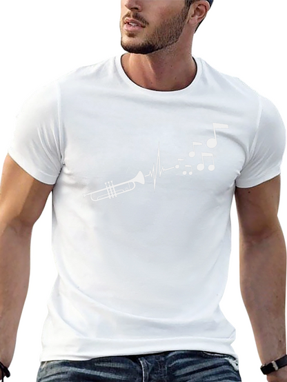 Trumpet Music Heartbeat T-Shirt - Musician Graphic Tee