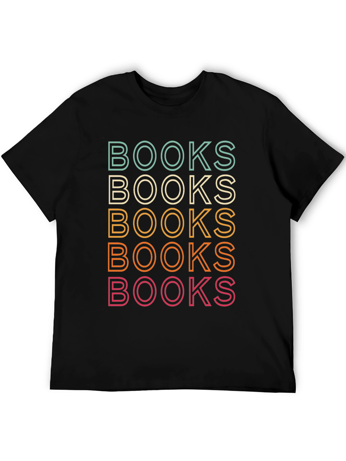Retro Books Stack T-Shirt - Reading Lover Tee