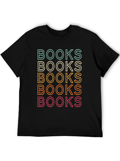 Retro Books Stack T-Shirt - Reading Lover Tee