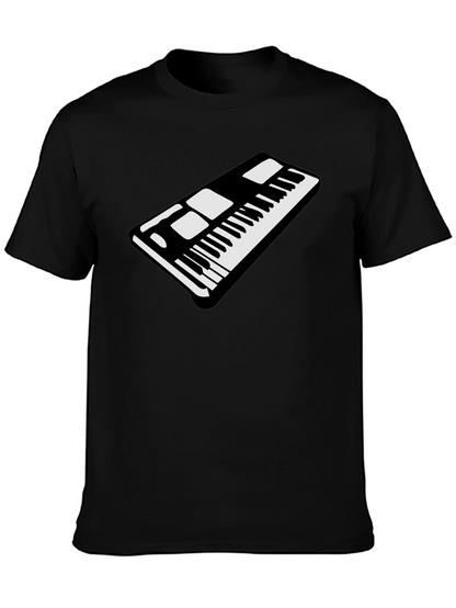 Keyboard Graphic Black T-Shirt - Music Lover Tee