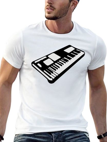 Keyboard Graphic Black T-Shirt - Music Lover Tee