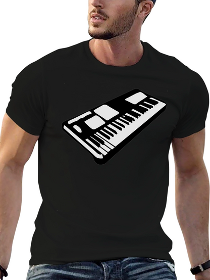 Keyboard Graphic Black T-Shirt - Music Lover Tee
