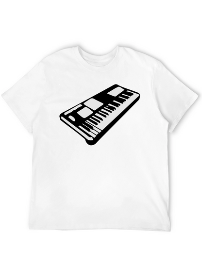 Keyboard Graphic Black T-Shirt - Music Lover Tee