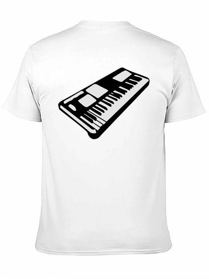Keyboard Graphic Black T-Shirt - Music Lover Tee