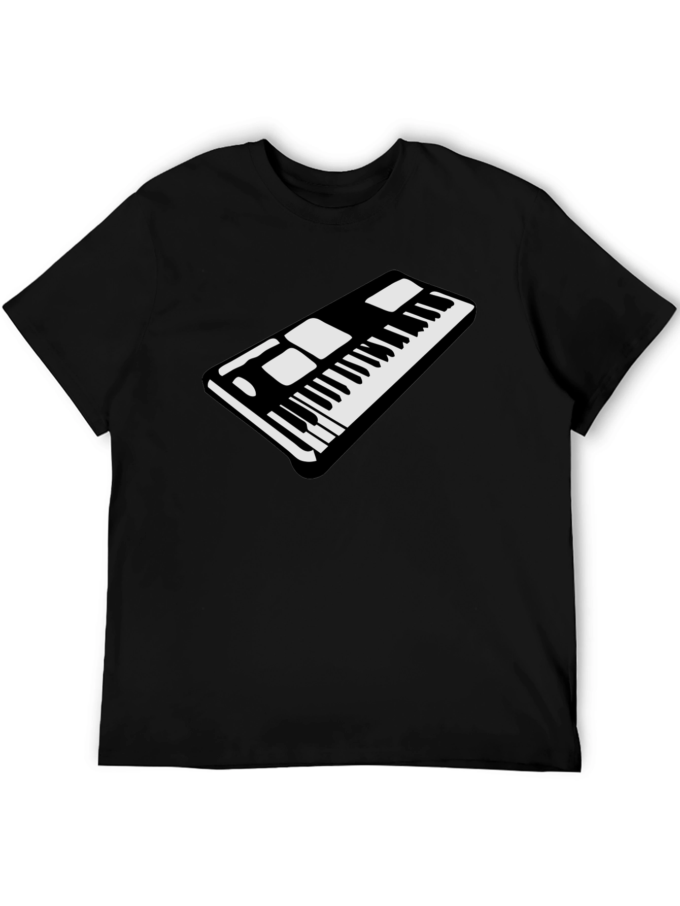 Keyboard Graphic Black T-Shirt - Music Lover Tee