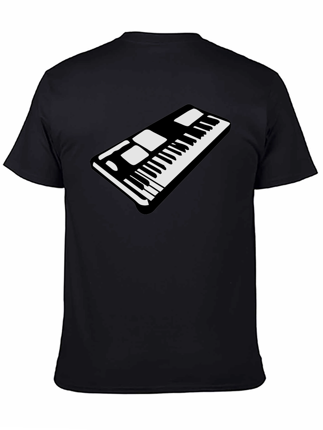 Keyboard Graphic Black T-Shirt - Music Lover Tee