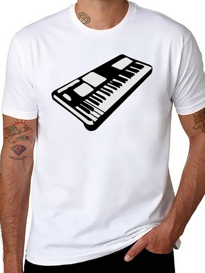 Keyboard Graphic Black T-Shirt - Music Lover Tee