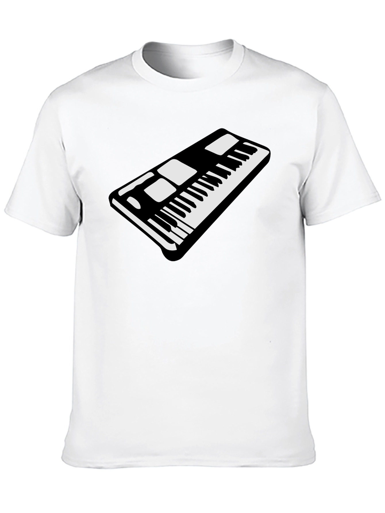 Keyboard Graphic Black T-Shirt - Music Lover Tee