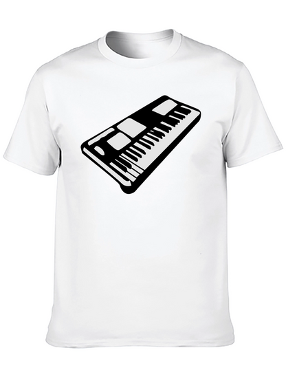 Keyboard Graphic Black T-Shirt - Music Lover Tee