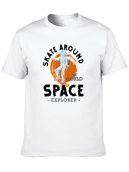 Skate Around Space Explorer Black T-Shirt