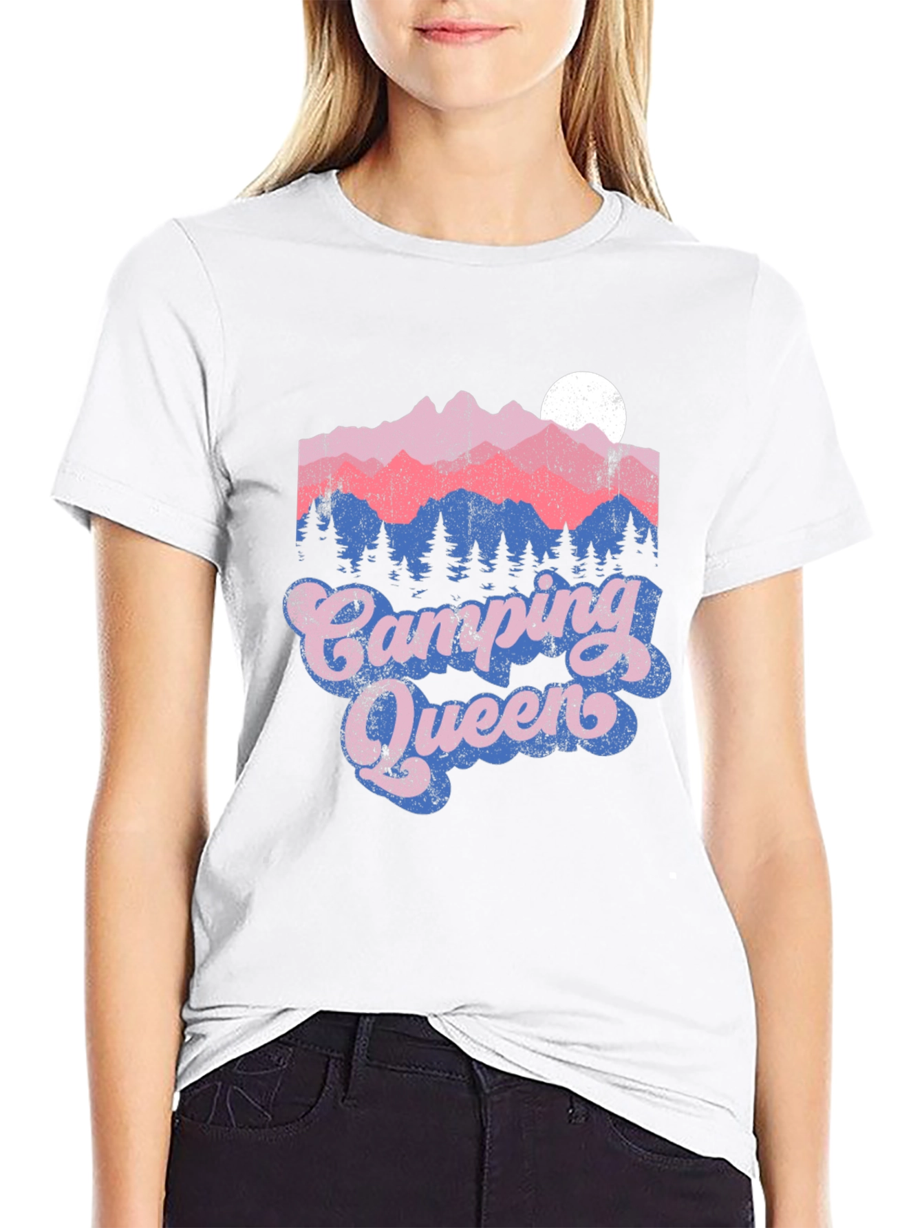 Camping Queen Tee - Mountain Graphic T-Shirt