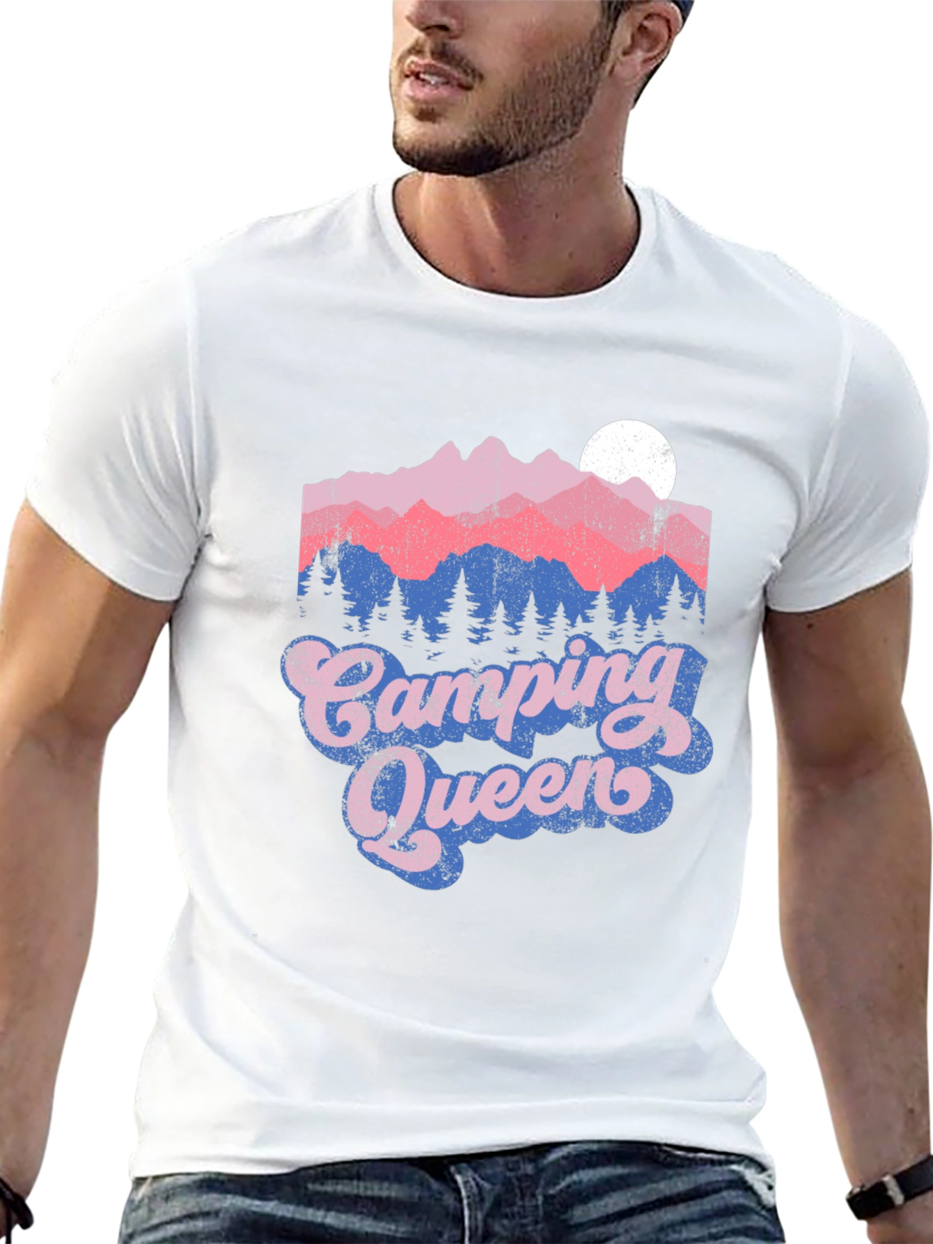 Camping Queen Tee - Mountain Graphic T-Shirt