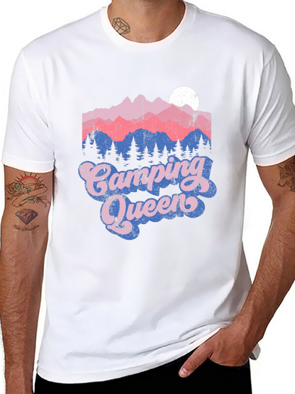 Camping Queen Tee - Mountain Graphic T-Shirt