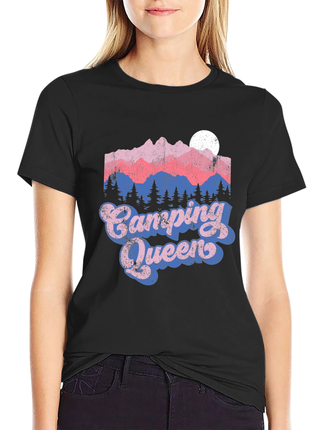 Camping Queen Tee - Mountain Graphic T-Shirt