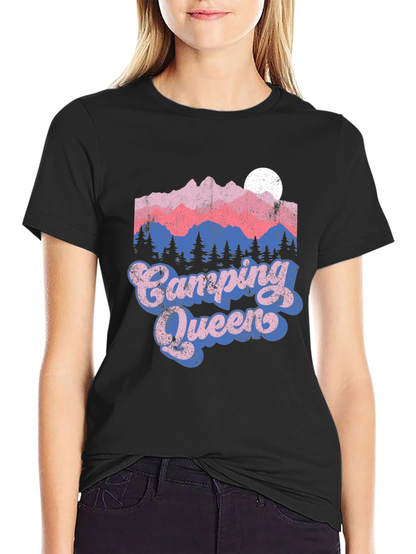Camping Queen Tee - Mountain Graphic T-Shirt