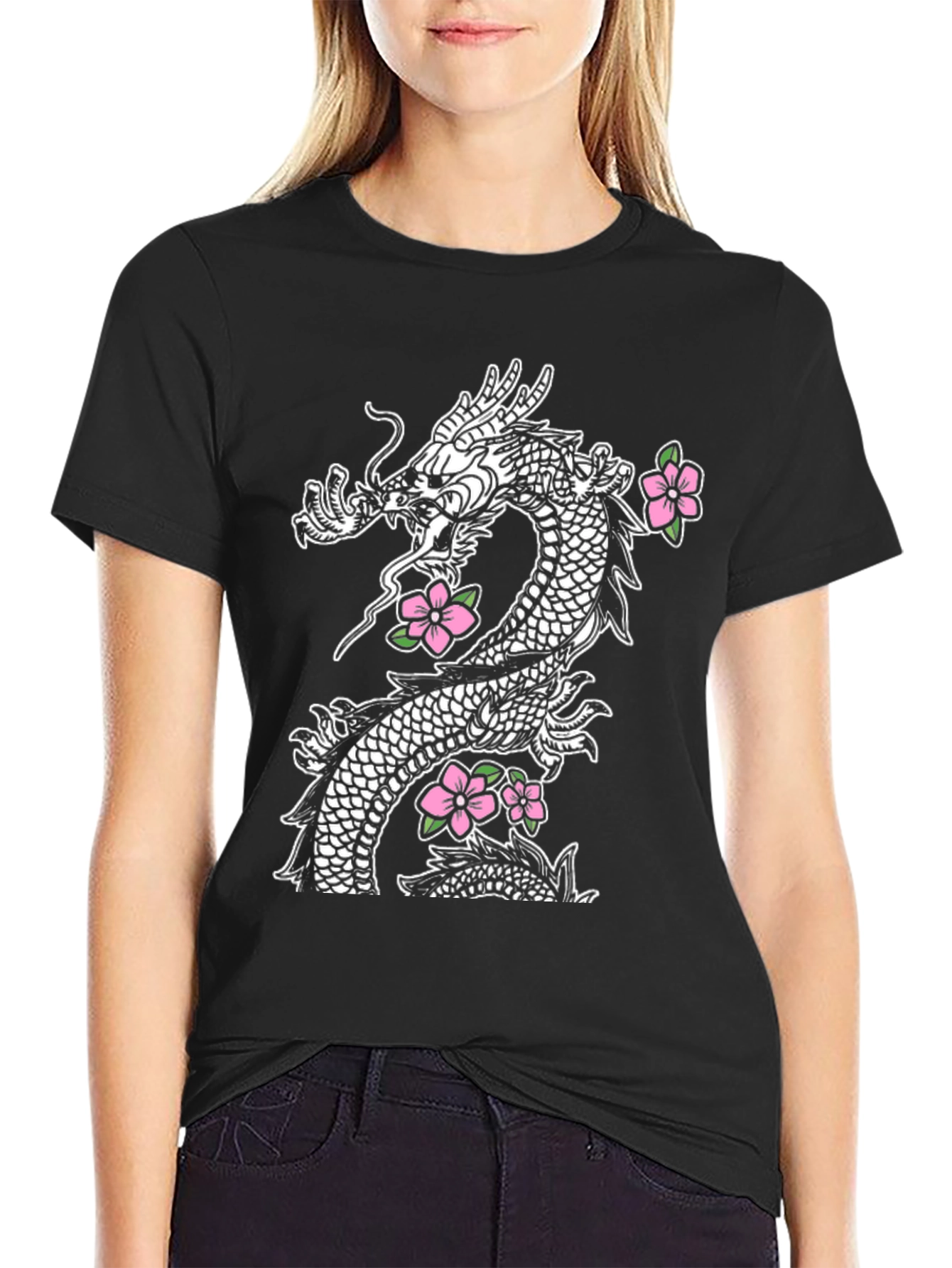 Dragon & Blossom Graphic Tee