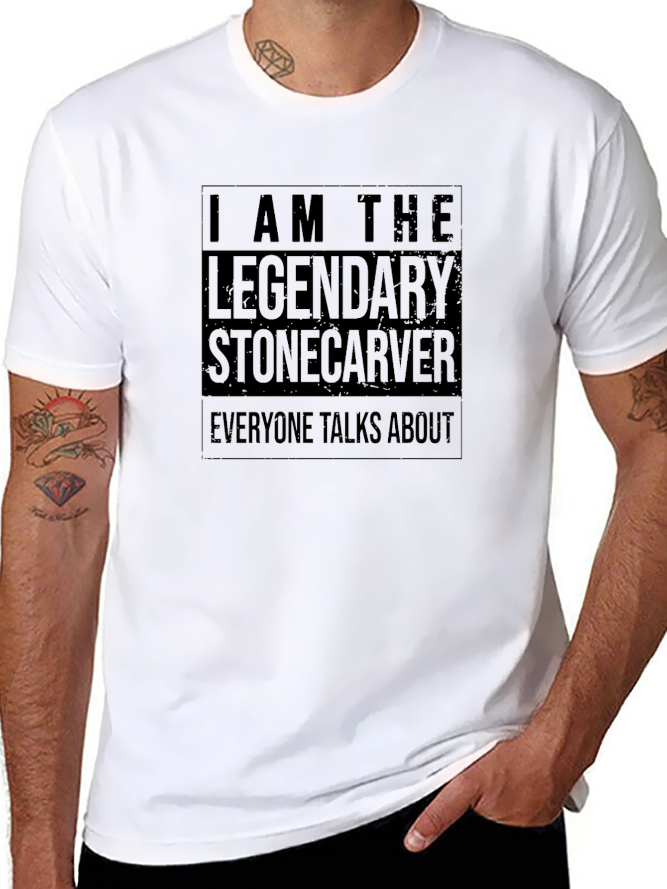 Legendary Stonecarver T-Shirt - Novelty Graphic Tee