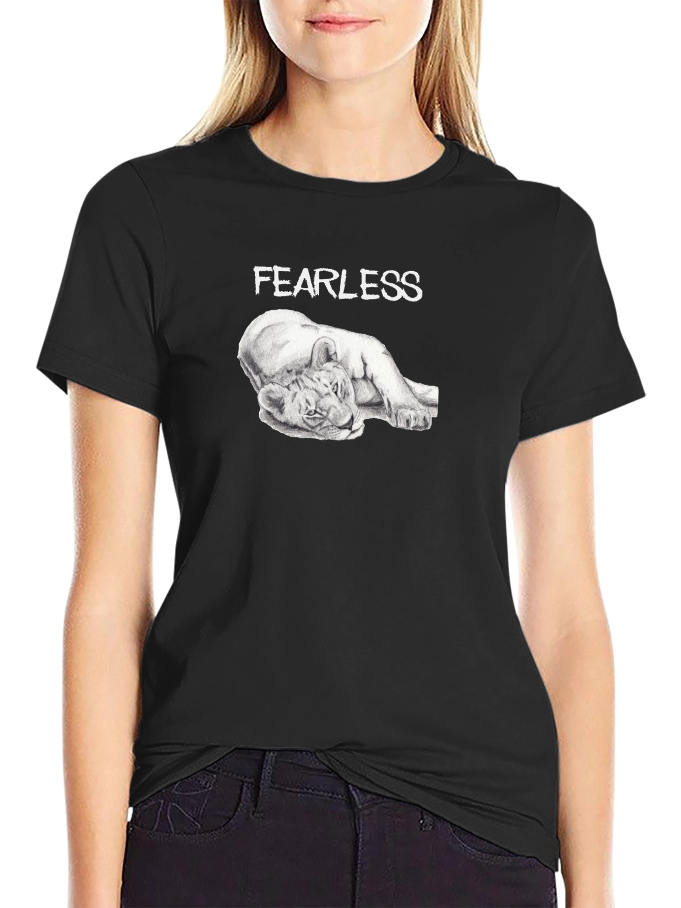 Fearless Lion Graphic T-Shirt - Premium Comfort Fit
