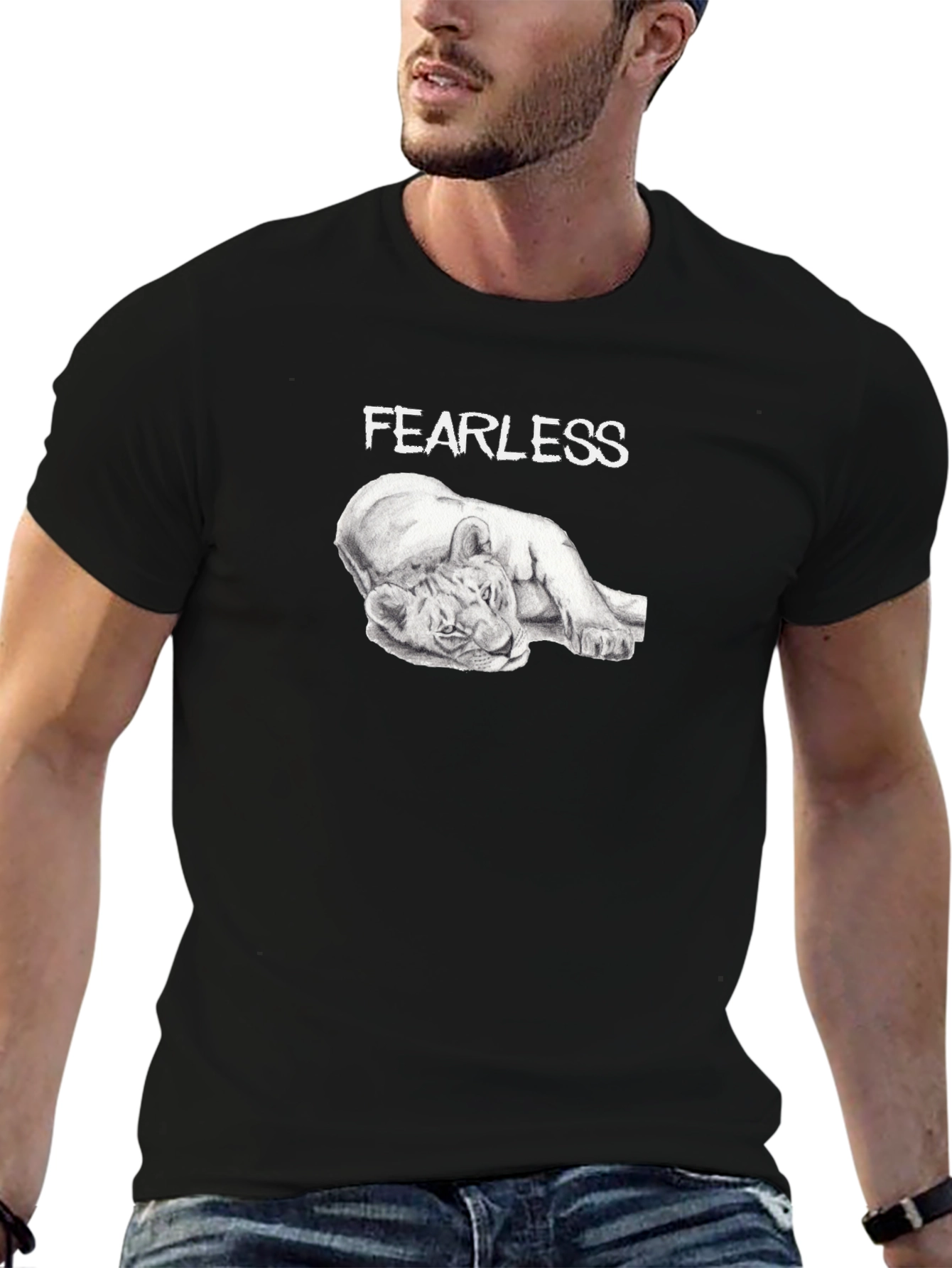 Fearless Lion Graphic T-Shirt - Premium Comfort Fit