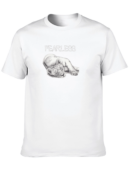Fearless Lion Graphic T-Shirt - Premium Comfort Fit