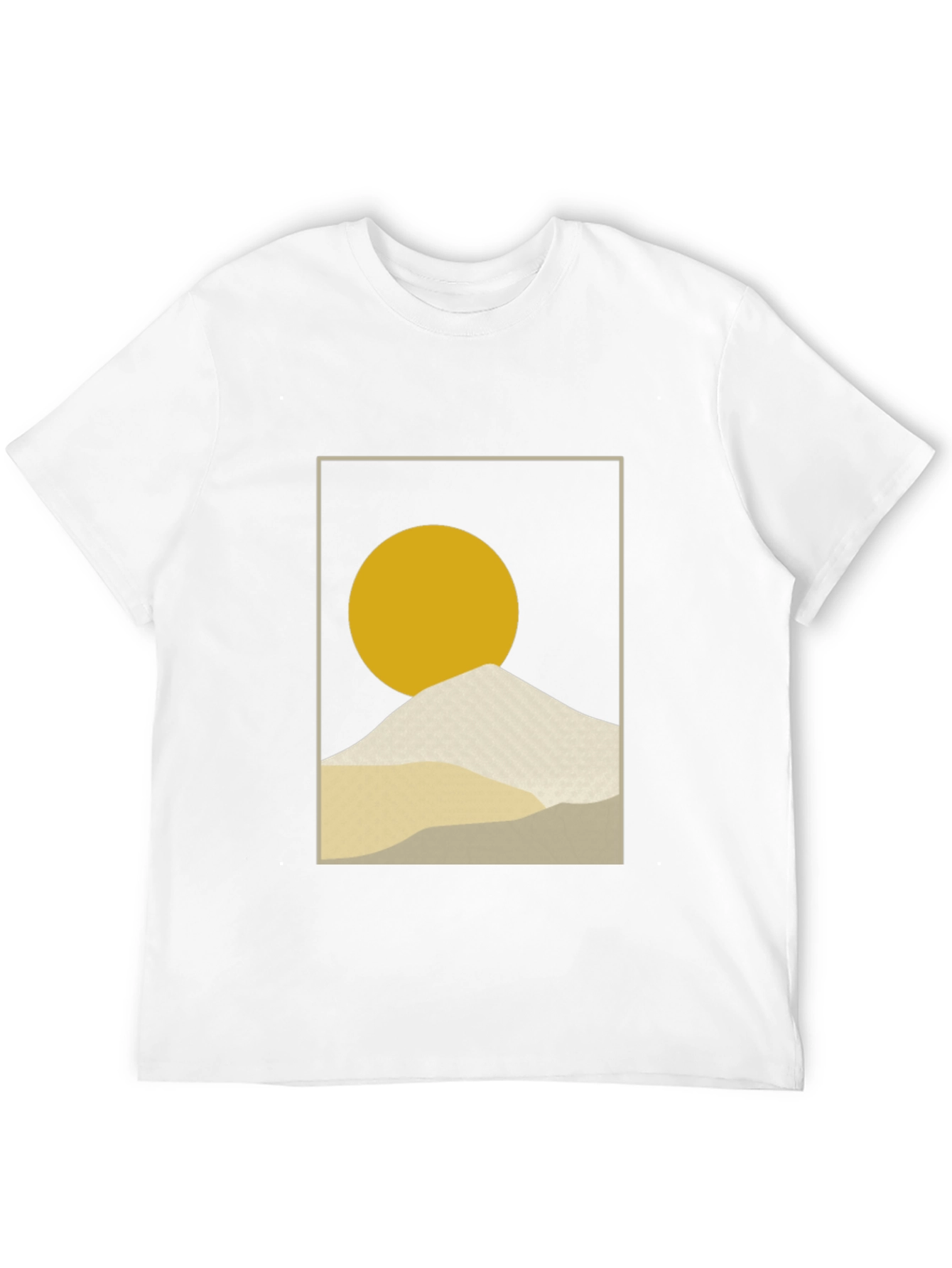 Minimalist Sun & Mountain Graphic T-Shirt