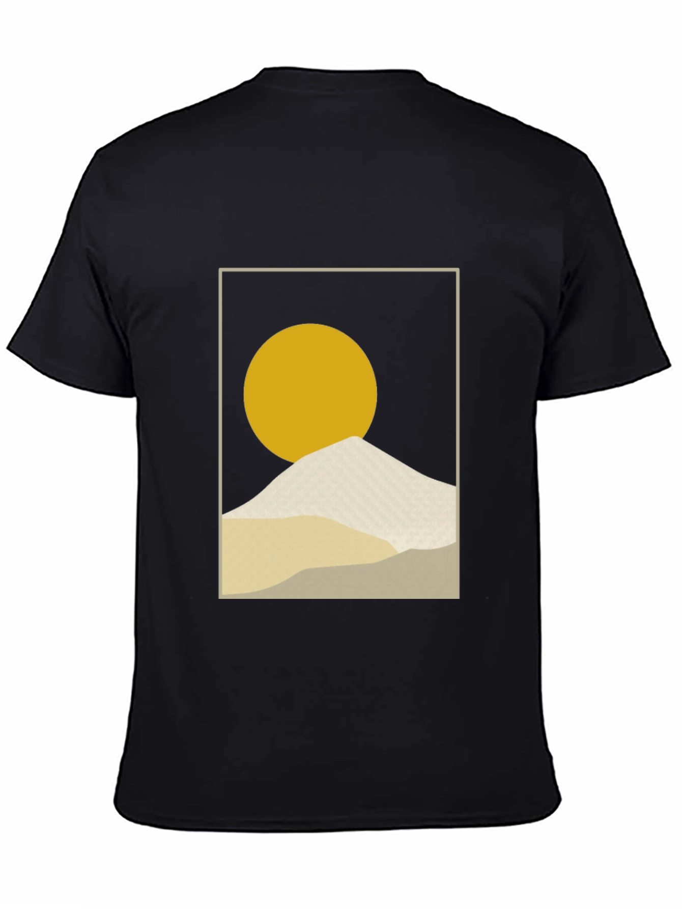 Minimalist Sun & Mountain Graphic T-Shirt