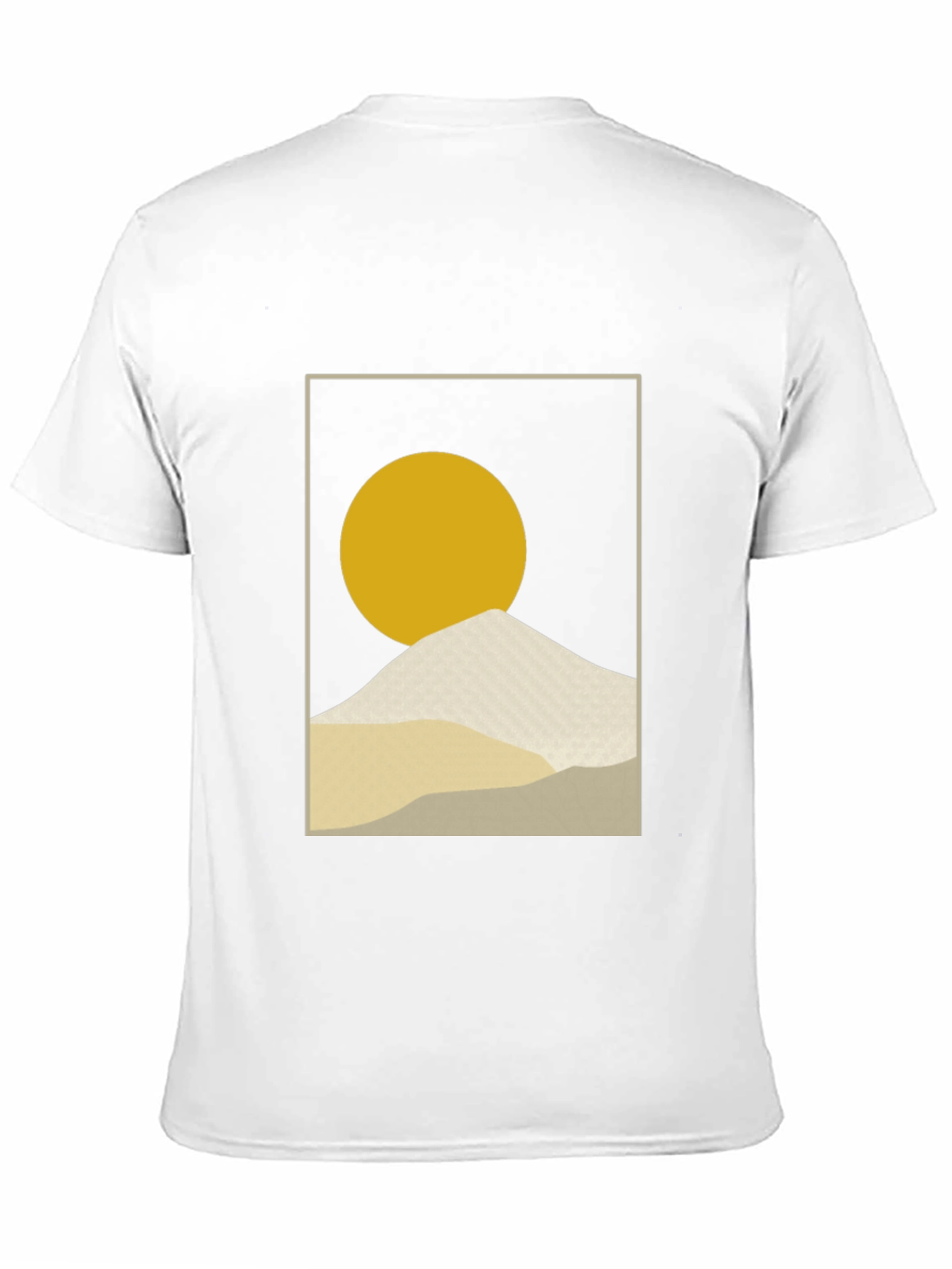 Minimalist Sun & Mountain Graphic T-Shirt