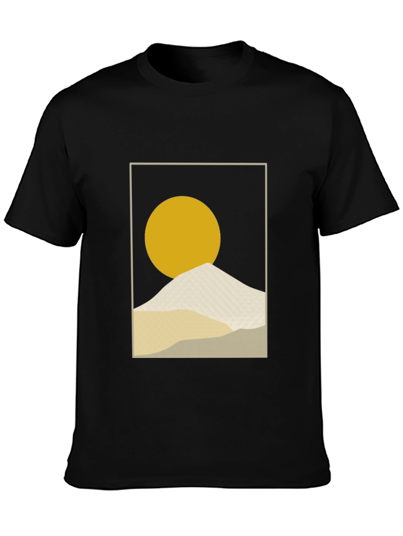 Minimalist Sun & Mountain Graphic T-Shirt