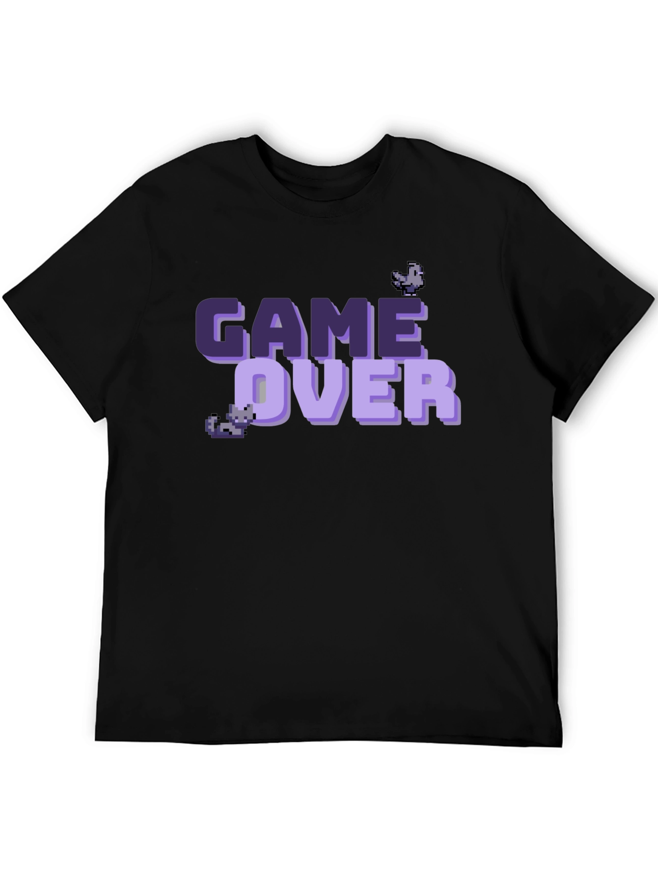 Game Over Pixel Art T-Shirt - Black