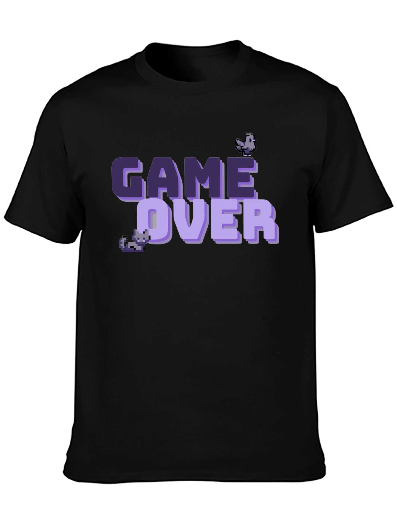 Game Over Pixel Art T-Shirt - Black