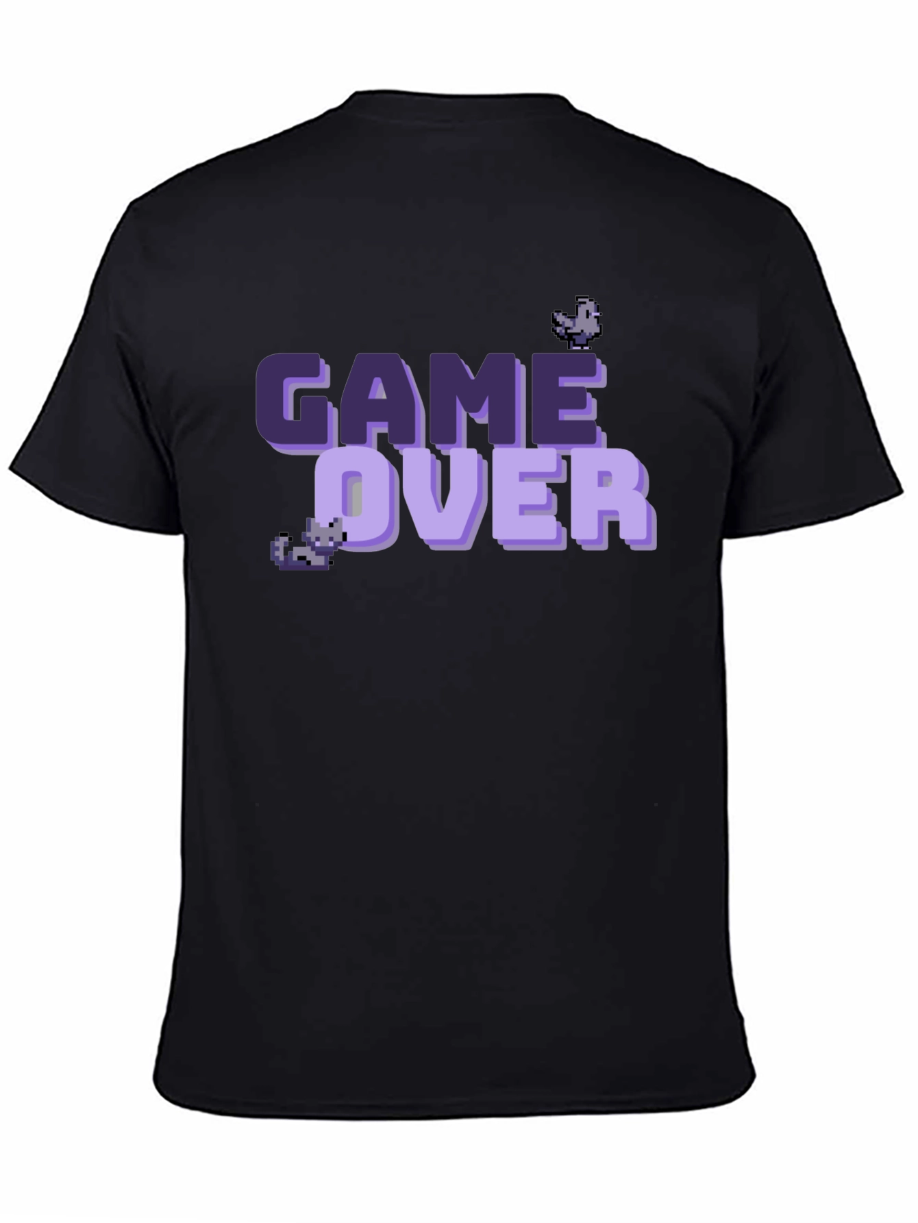 Game Over Pixel Art T-Shirt - Black
