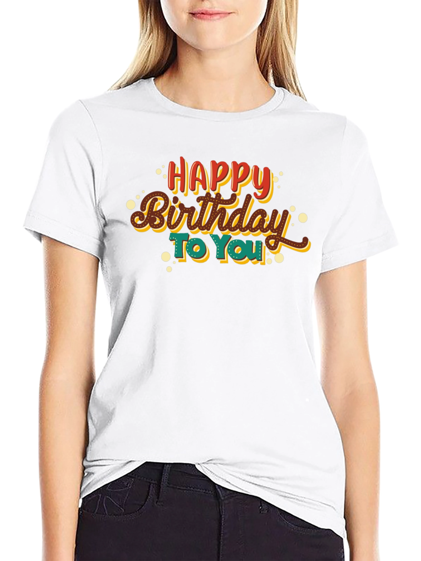 Happy Birthday Graphic Tee - Black