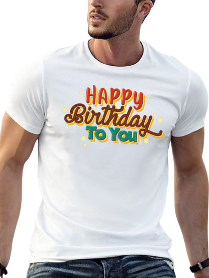 Happy Birthday Graphic Tee - Black