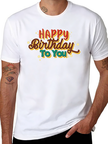 Happy Birthday Graphic Tee - Black