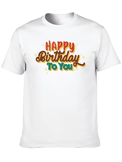 Happy Birthday Graphic Tee - Black