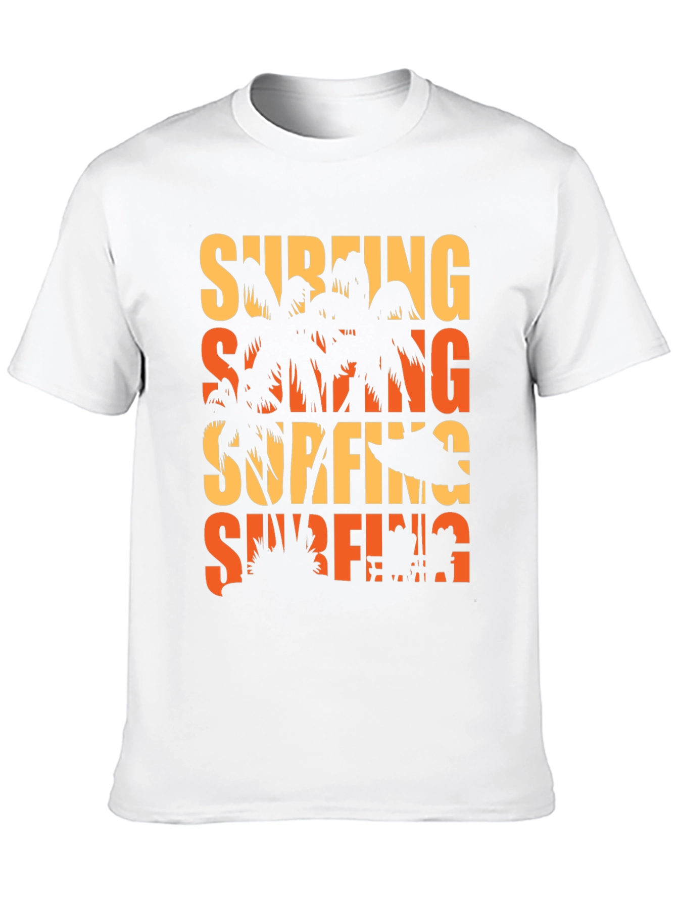 Surfing Palm Tree Graphic Tee