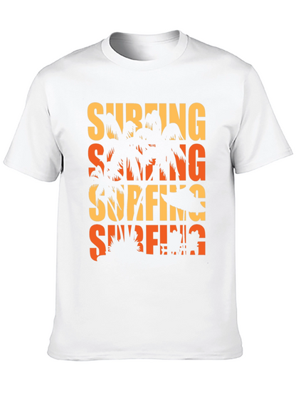 Surfing Palm Tree Graphic Tee