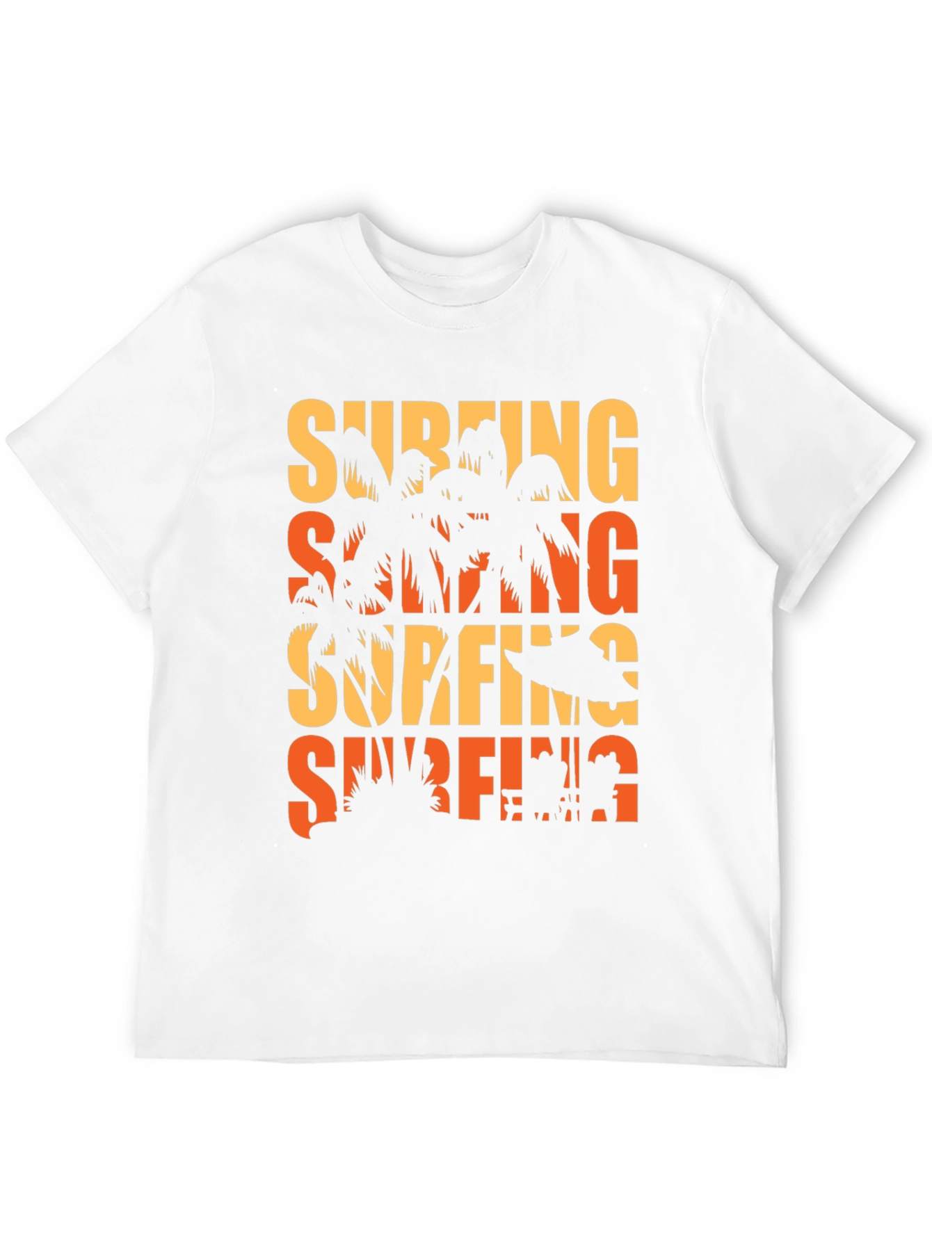 Surfing Palm Tree Graphic Tee