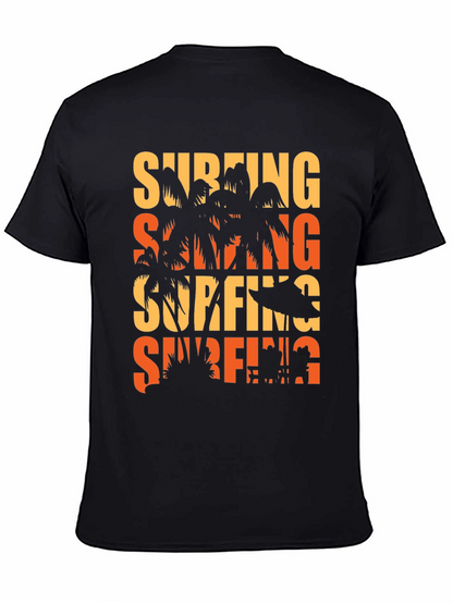 Surfing Palm Tree Graphic Tee
