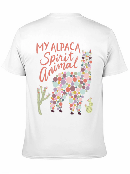 Alpaca Spirit Animal Graphic Tee - Black